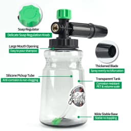 Pressure Washer Foam Cannon Foam Generator Snow Foam Lance with 1/4” Quick Connector for Portland Husky Ryobi Greenwork