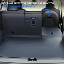 For Tesla Model Y Model 3 Highland Leather Trunk Mats Rear Seat Back Protector Pad Backrest All Weather Liner Pet Anti-kick Pad
