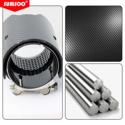 1PCS SUMSOO Fit for M2 F87 M3 F80 M4 F82 F83 Exhaust Modified Suitable Cars Carbon Fiber Tail Muffler Black Pipe Tips