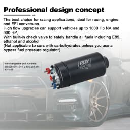 EFI 380LH 1000HP TOP QUALITY External Fuel Pump E85 Compatible 044 style New PQY-FPB003-QY