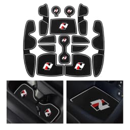 Smabee for Hyundai I30/I30 N 2017 - 2022 Anti-Slip Gate Slot Cup Mat Non-Slip Door Groove Pad Interior Accessories