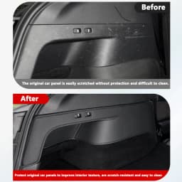 Rear Trunk Both Side Guards For Tesla Model Y PU Leather Surface Corner Protection Cover Cargo Liner Protector Anti-dirty Pads