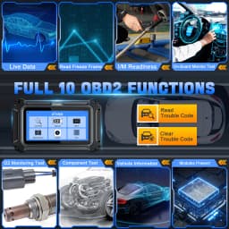 XTOOL D5 Automotive Scanner ABS SRS Engine AT System Scanner 10 Resets Service OBD2 Scanner Lifetime Free Update