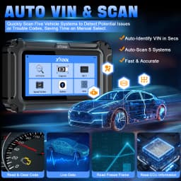XTOOL D5 Automotive Scanner ABS SRS Engine AT System Scanner 10 Resets Service OBD2 Scanner Lifetime Free Update