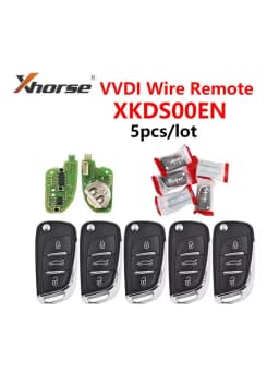 5pcs/lot Xhorse XKDS00EN 3 Buttons Universal VVDI Wire Remote Car Key DS Style For VVDI2 / Mini / Key Tool Max