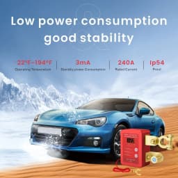 12V Kill Switch for Car Remote Battery Disconnect Switch Smart Voltage Car Battery Kill for Vehicle RV ATV Truck Boat with LED