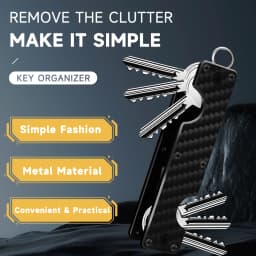 Key Organizer Key Holder Compact Key Case Minimalist Metal Key Chain Key Holder for Keychain Secures 10-12 Keys EDC