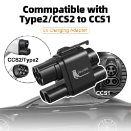 feyree CCS2 to CCS1 Adapter DC Fast EV Charging Adapter From CCS2 to CCS1 EV Charger CCS2 to CCS1 for Electric Vehicle Charger