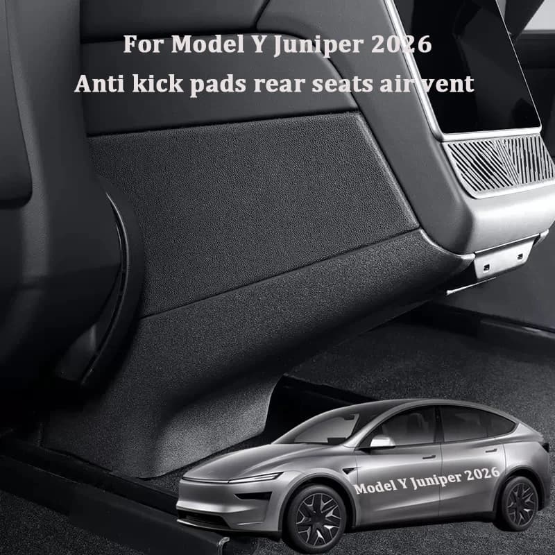 For Tesla Model Y Juniper 2026 Rear Center Console Air Vent Anti-Kick Pad TPE Armrest Rear Anti Dirty Panel Protection Cover Mat