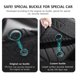 TPE Foot Mats and Trunk Mats for BYD Dolphin LHD 2021 - 2026 All-weather Double-layer Waterproof and Anti-skid Mats Auto Parts