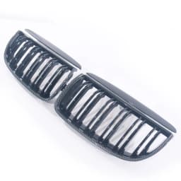 Carbon Fiber Chrome M Color Chrome Gloss Matte Black Grille Kidney Grill For BMW 3 Series E90 E91 Pre-Facelift 2005-2008 320 330