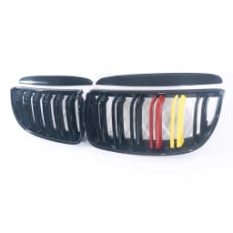 Carbon Fiber Chrome M Color Chrome Gloss Matte Black Grille Kidney Grill For BMW 3 Series E90 E91 Pre-Facelift 2005-2008 320 330