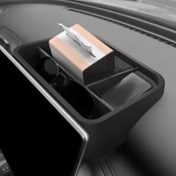 Smabee for BYD ATTO3 ATTO 3 YUAN PLUS 2025 2026 Dashboard Tray Organizer Display Screen Rear Storage Box Car Accessories Black