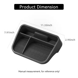 Smabee for BYD ATTO3 ATTO 3 YUAN PLUS 2025 2026 Dashboard Tray Organizer Display Screen Rear Storage Box Car Accessories Black
