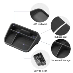Smabee for BYD ATTO3 ATTO 3 YUAN PLUS 2025 2026 Dashboard Tray Organizer Display Screen Rear Storage Box Car Accessories Black