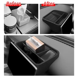 Smabee for BYD ATTO3 ATTO 3 YUAN PLUS 2025 2026 Dashboard Tray Organizer Display Screen Rear Storage Box Car Accessories Black