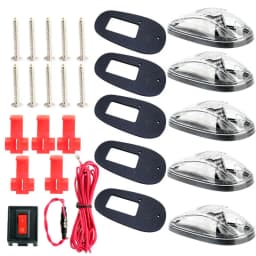 5pcs LED Running Cab Marker Roof Top Mouse Signal Light For Dodge RAM F150 Beast Toyota Tundra Chevrolet GMC Pickup SUV Spotligh