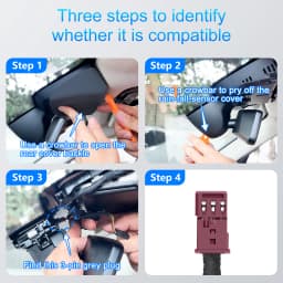 Mangoal Dash Cam Power Adapter For BMW With 3-Pin Rain Sensor Port Mirror Camera Type-C Mini Micro USB Interface Plug and Play