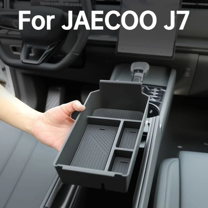 For JAECOO J7 PHEV 2024-2026 Armrest Storage Box Central Console Organizer Container Interior Tidying Car Styling Accessories