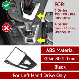 For BMW 3 4 Series F30 F31 F32 F33 F34 F36 (2012-2018) Car Center Console Gear Shift Cover Panel, Carbon Fiber ABS Trim Sticker