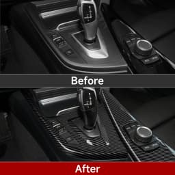 For BMW 3 4 Series F30 F31 F32 F33 F34 F36 (2012-2018) Car Center Console Gear Shift Cover Panel, Carbon Fiber ABS Trim Sticker