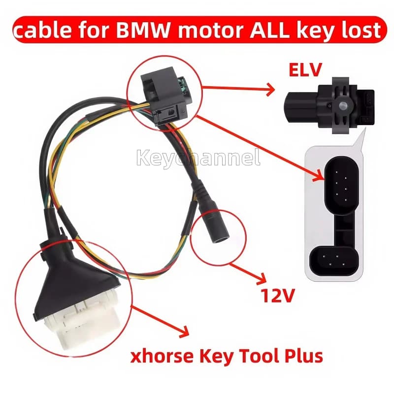 BM ALL Key Lost Programming Cable for BM W K1600gt F750GS R1250GS C400X S1000RR 4D 8A AKL Programming without Remove ELV Lock