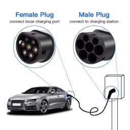 Teschev 16A 32A 11kW Type 2 to Type2 EV Charging Cable IEC 62196-2 Electric Car Charging Cord for Electric Vehicles Car Cable