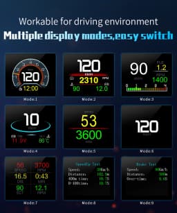 Updated P10-PRO OBD2 HUD With Russia Korean Language Smart Digital Meter On Board Computer Digital Speedometer Overspeed Alarm