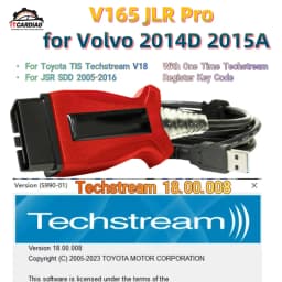 V165 V160 JSR JLR SDD for Volvo 2014D 2015A for Toyota TIS Techstream 18.00.008 J2534 OBD2 Scanner Cable Support Till 2016