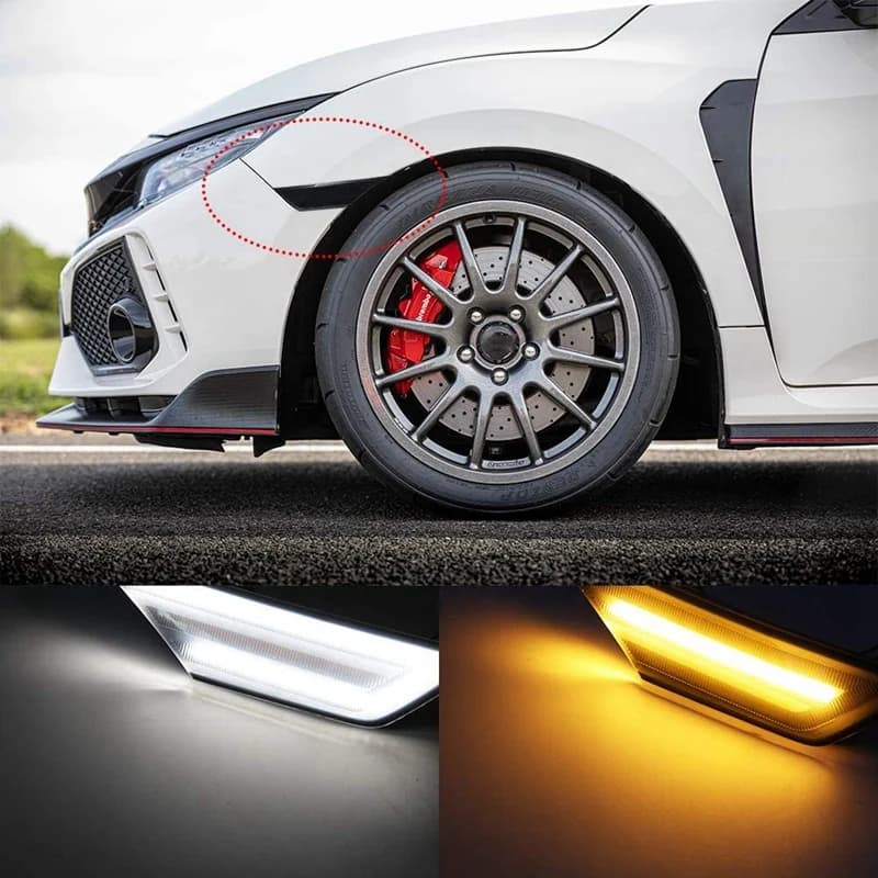 Car Sidemarker Lamps Front Side Marker Light Kit Turn Signal Light For Honda Civic 2016-2020