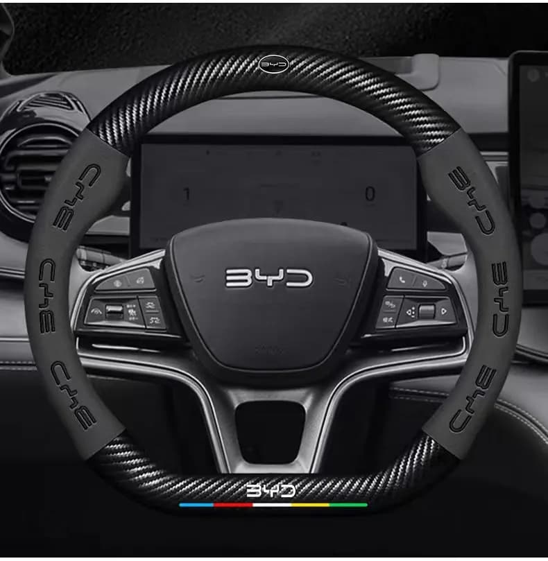 For BYD Tang, Song, Yuan, Ming, Qin PLUS, Han EV, Yuan Pro, Frigate 07, Dolphin, car, suede steering wheel cover