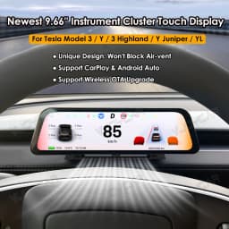 VJOYCAR 9.66 inches Instrument Display for New Model Y Juniper Model YL Dashboard with Air Outlet for Tesla All Model 3 Y