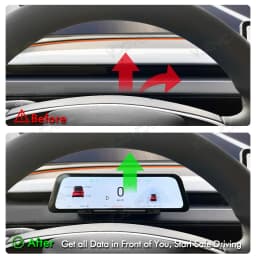 VJOYCAR 9.66 inches Instrument Display for New Model Y Juniper Model YL Dashboard with Air Outlet for Tesla All Model 3 Y