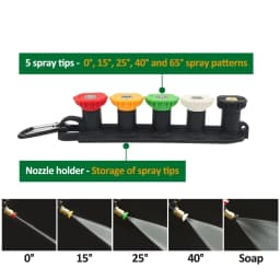 Pressure Washer Gun With Karcher/Nilfisk/Parkside/Bosch Hose Adapter & Quick Connect Nozzle for Car Surface Cleaning