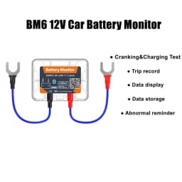 Wireless Bluetooth 4.0 12V Battery Monitory BM6 With Car Battery Health Check APP Monitoring Battery Tester For Android IOS Hot