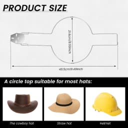 Stainless Steel Car Cowboy Hat Rack for Automotive Truck Heavy Duty Multi-Functional Car Western Hat Holder With Built in Spring