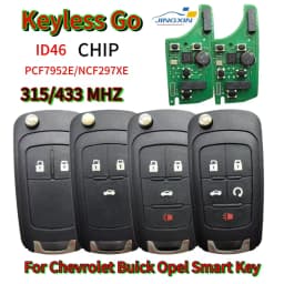 Keyless Go315/433MHz ID46 Smart Remote Key for Chevrolet Cruze Aveo Orlando Trax Buick Lacrosse Encore Regal Verano Opel Vauxhal