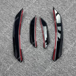 For BMW 4 Series G22 G23 420i 430i M440i M440d M-Sport 2020-2024 Front Bumper Canard Spoiler Side Wing Fin Fender Cover Splitter