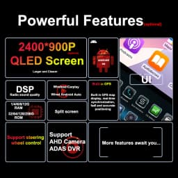 Android 16 for BENZ C CALSS W205 GLC 2015 - 2018 Intelligent System Car Video Multimedia Player GPS Navigation 4G QLED Screen BT