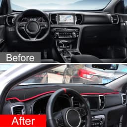 For Kia Sportage 2016~2020 Car Center Console Dashboard Cover Trim Kit Sunshade Anti-UV Carpet Non-slip Mat Interior Accessories