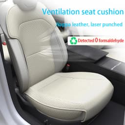 Car Seat Mats For Tesla Model YL /Y Juniper 3 Highland Breathable All Season Back Seat Pad Protector Covers Nappaleather Cushion
