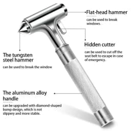 Car Safety Hammer Window Breaker Seat Belt Cutter Emergency Escape Tool Vehicle Rescue Life Saving Kit Survival Essential