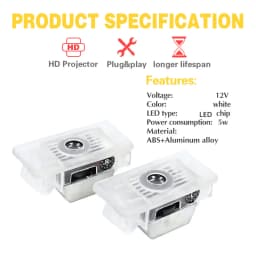 2x For BMW 1 3 8 Series G20 G21 F40 Z4 G29 X7 G07 2019 - 2024 LED Car Door Logo Projector Ghost Shadow Welcome Light Accessories