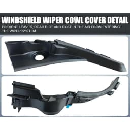 2PCS Windshield Wiper Cowl Cover Extension Trim for Honda Civic 2012-2015 Left & Right Replacement 74210-TR0-A00 74220-TR0-A00
