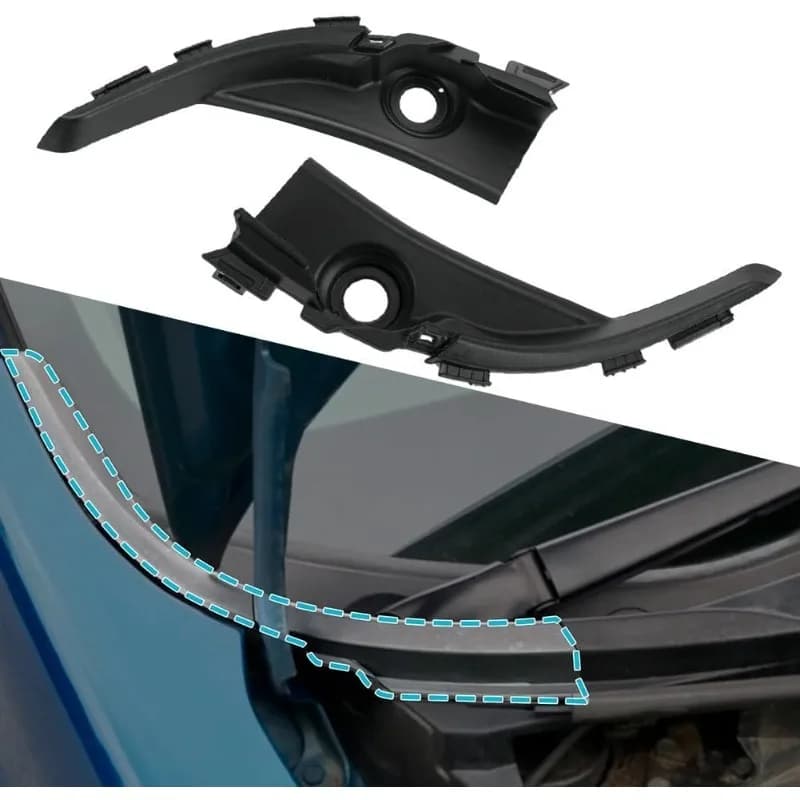 2PCS Windshield Wiper Cowl Cover Extension Trim for Honda Civic 2012-2015 Left & Right Replacement 74210-TR0-A00 74220-TR0-A00
