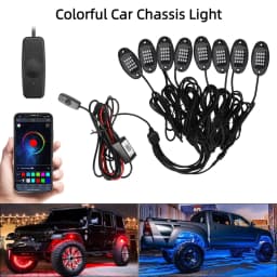 RGB LED Rock Lights Car Chassis Light Music Sync Undergolw For Jeep Off-Road Truck Boat Bluetooth APP Control 4/6/8 In 1