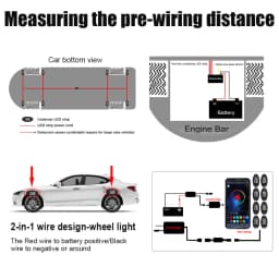 RGB LED Rock Lights Car Chassis Light Music Sync Undergolw For Jeep Off-Road Truck Boat Bluetooth APP Control 4/6/8 In 1