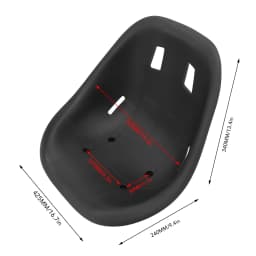 Ergonomic Seat Backrest Saddle ABS Heavy Duty Shockproof Comfortable Universal Fit for Go Kart Drift Balance Bike Modification