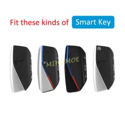 2x Black/Clear Transparent Car Key Case Cover Protector For BMW 5 7 Series i5 i7 X1 X2 X5 X6 X7 IX XM 2024 2025 2026 Accessories