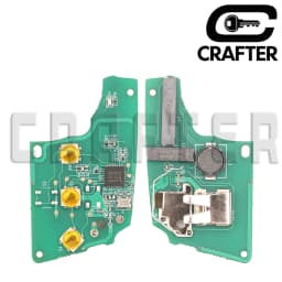 Key Crafters 5G0959752AB/BB ID48 MQB 434MHz Keyless Go Remote CarKey Fits VW Golf 7 MK7 Tiguan Polo Skoda HU66/HU162T KeyCutting